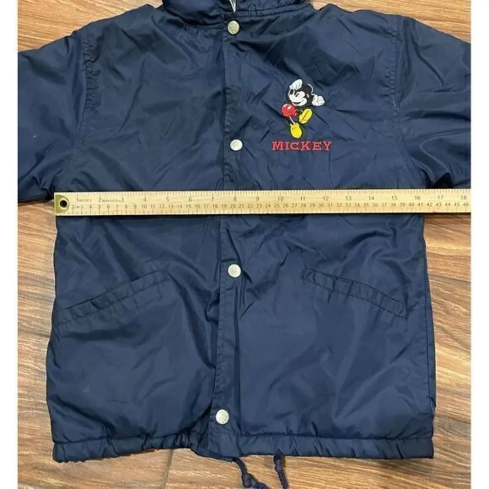 Mickey Mouse Yth Small DISNEY Cartoon Sweatshirt Lined Nylon Hoodie‎ Jacket FLAW